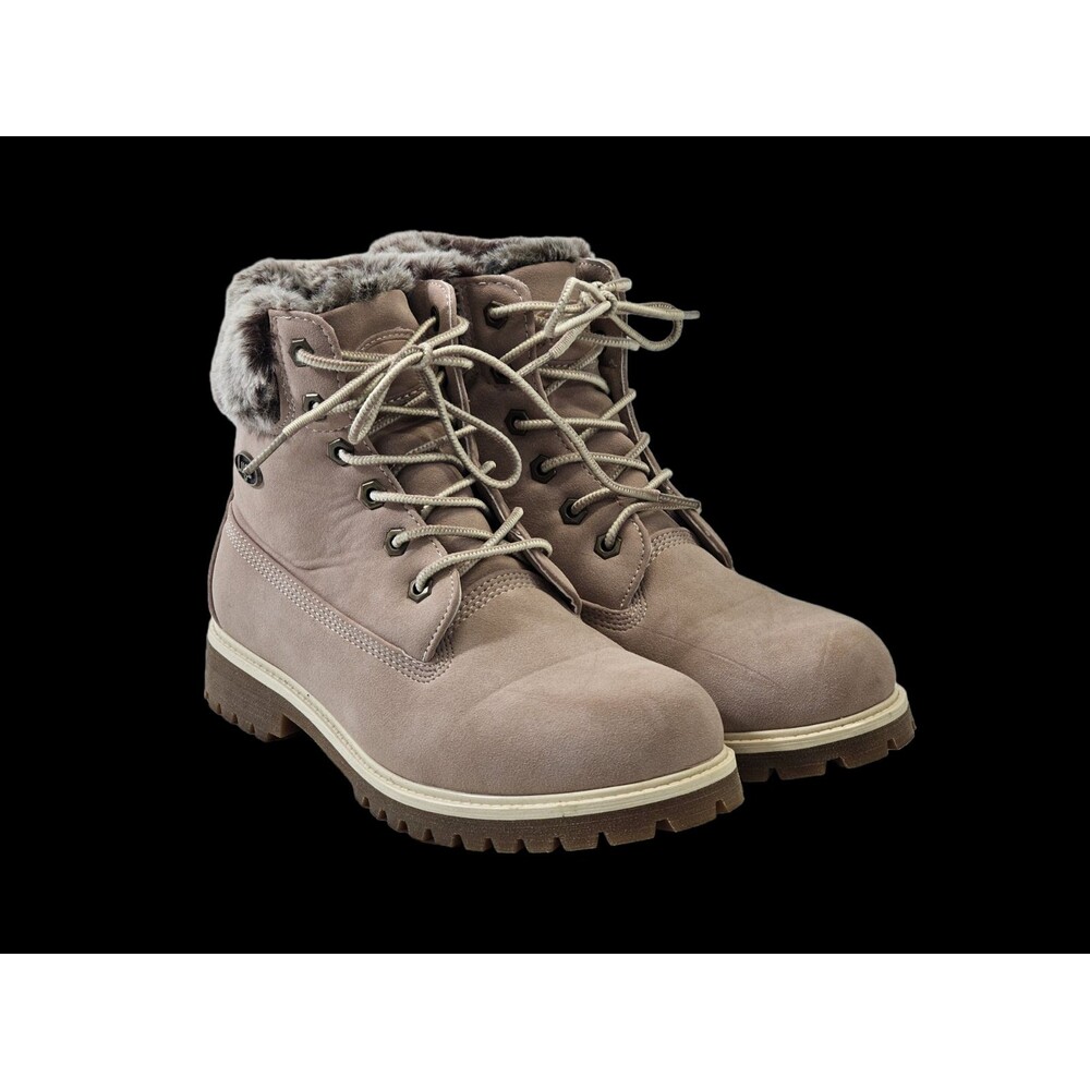 Womens 8 Lugz Convoy Fur‎ 6" Boot Golden Wheat Suede Leather Ankle Bootie NEW